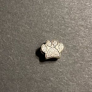 Sparkling Paw Print Charm